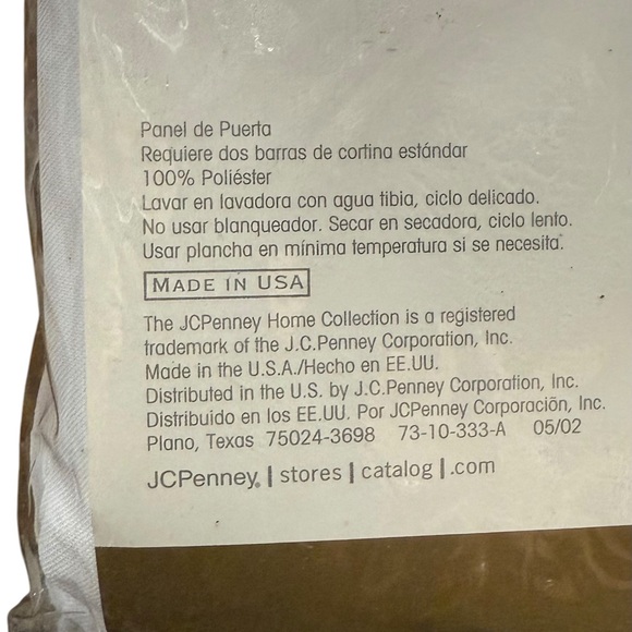 JCPenny Home Collection Door Panel Cool White Set Of 2 Panels Lisette 60x69 NWT - Picture 5 of 5